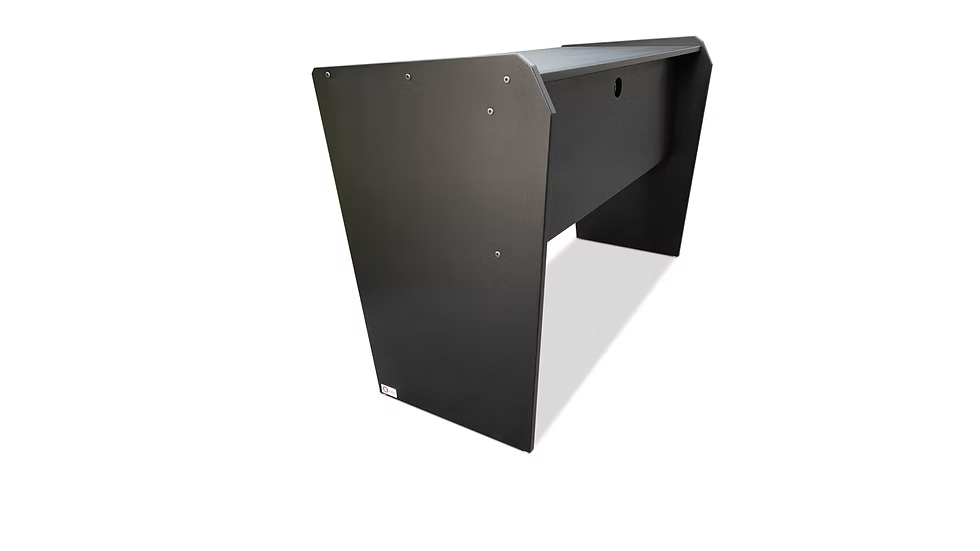 Black metal studio stand